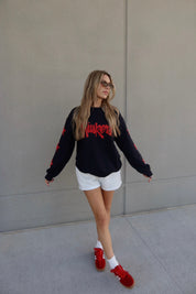 Huskers Star Crewneck In Black