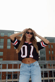 Nebraska Football Button Down Jersey In Black