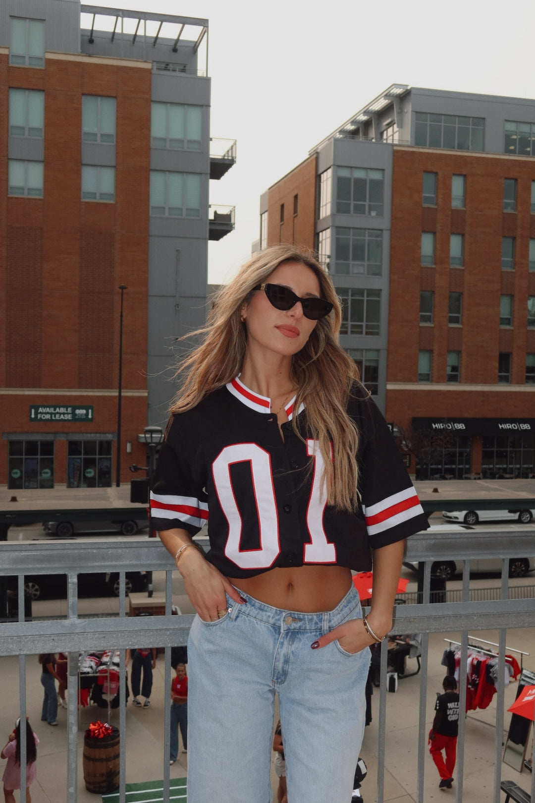 Nebraska Football Button Down Jersey In Black