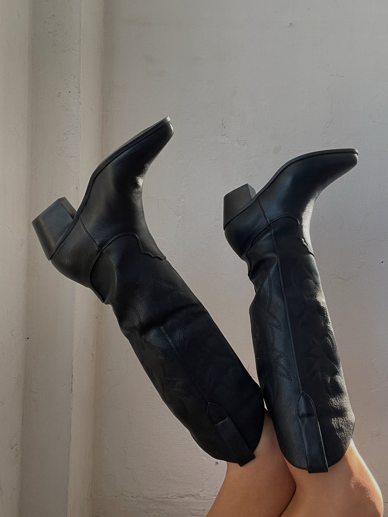 RESTOCKED: BILLINI: Urson Cowboy Boot In Black