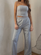 Mycah Pinstripe Corset Top