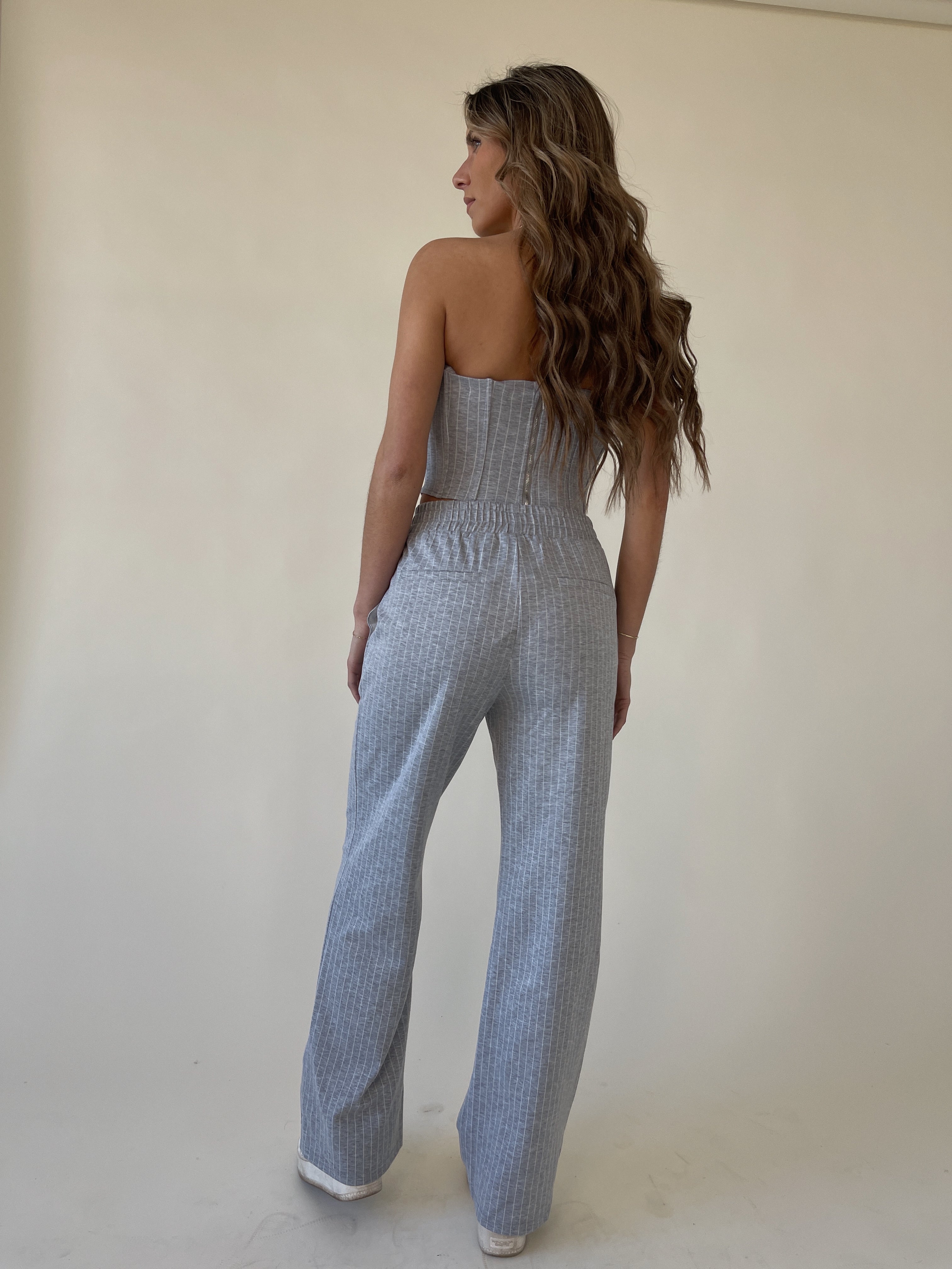 Mycah Pinstripe Corset Top