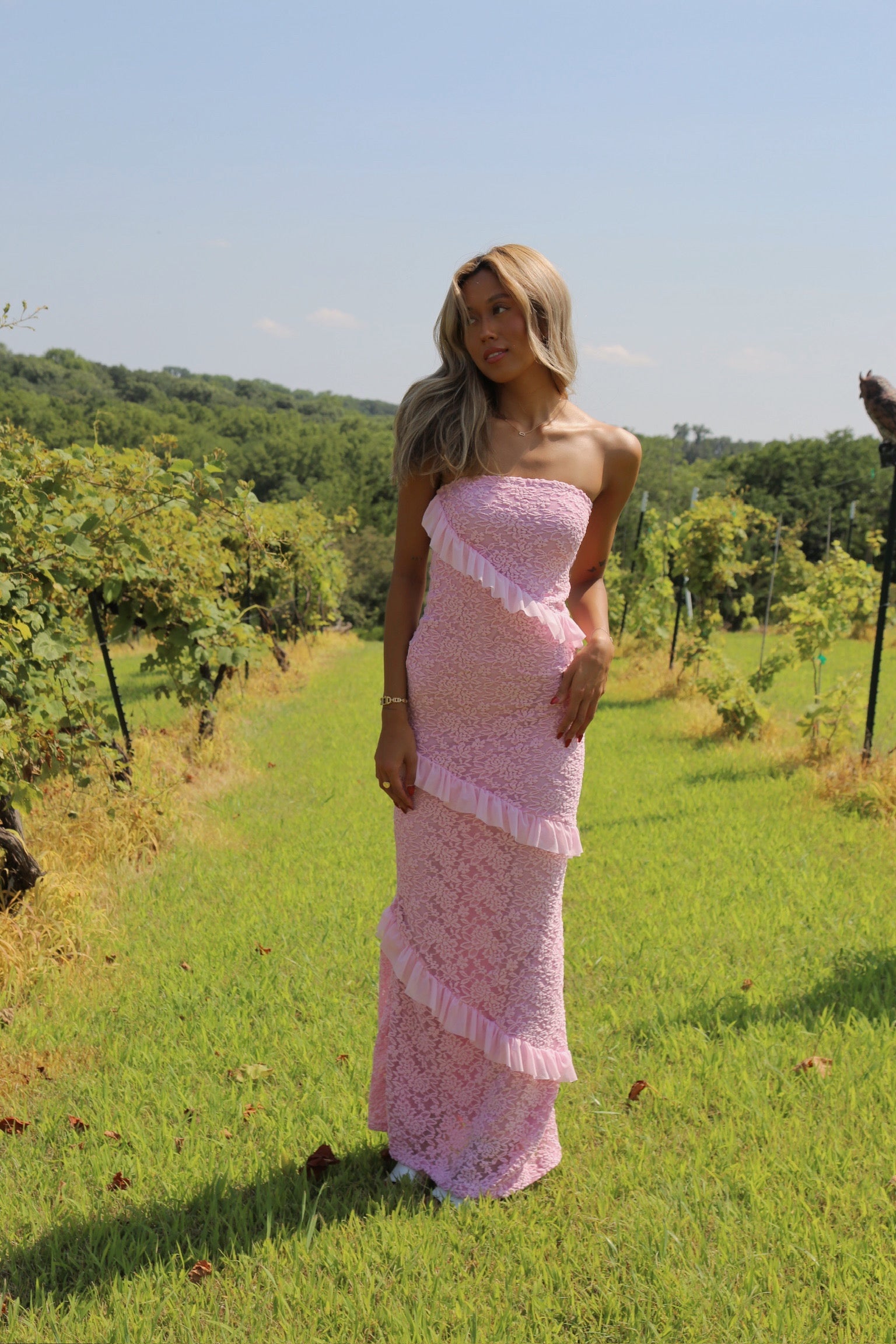 Reece Ruffle Lace Maxi Dress