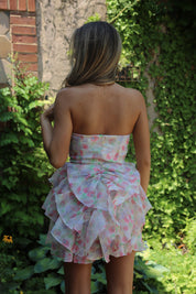 Erin Multi-Floral Ruffled Mini Dress