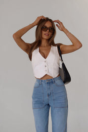 Arianna Wide Leg Cuffed Jeans