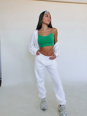 Green Double Strap Seamless Tank