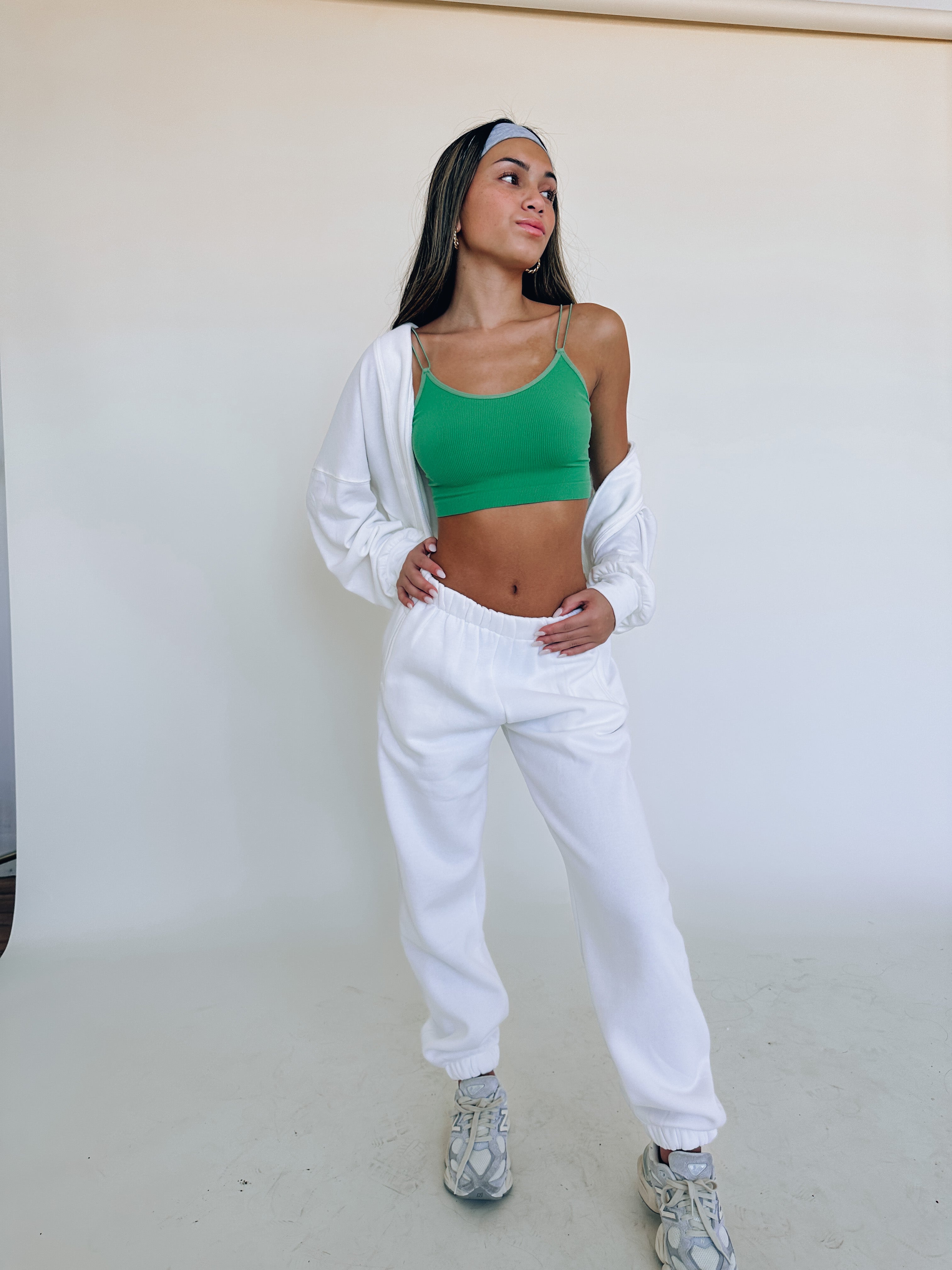 Green Double Strap Seamless Tank