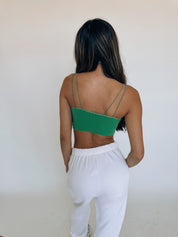 Green Double Strap Seamless Tank