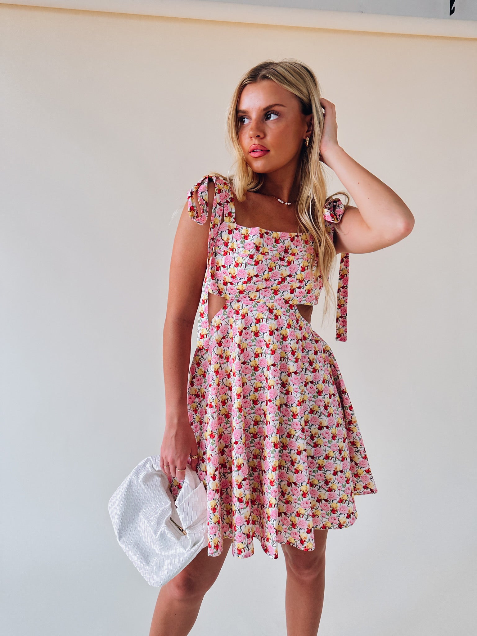 Olivia Floral Cut Out Mini Dress