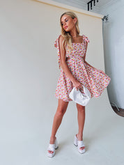 Olivia Floral Cut Out Mini Dress