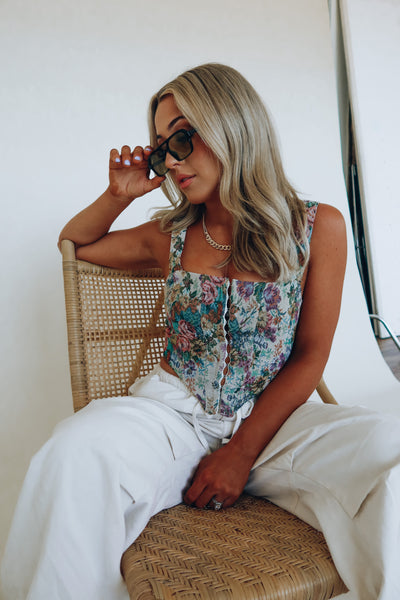 Morgan Floral Corset Top – Madida Clothing