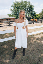 Jailynn Puff Sleeve Midi Dress