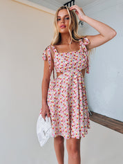 Olivia Floral Cut Out Mini Dress
