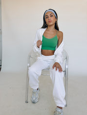 Green Double Strap Seamless Tank