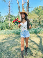Eyelet Lace Bodysuit In White