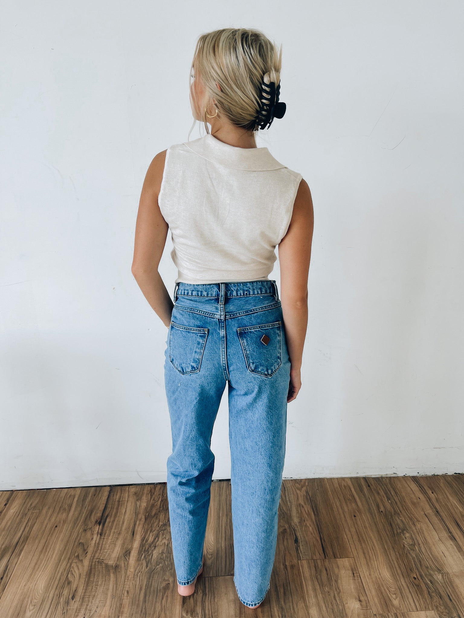 Adeline Collared Knit Top