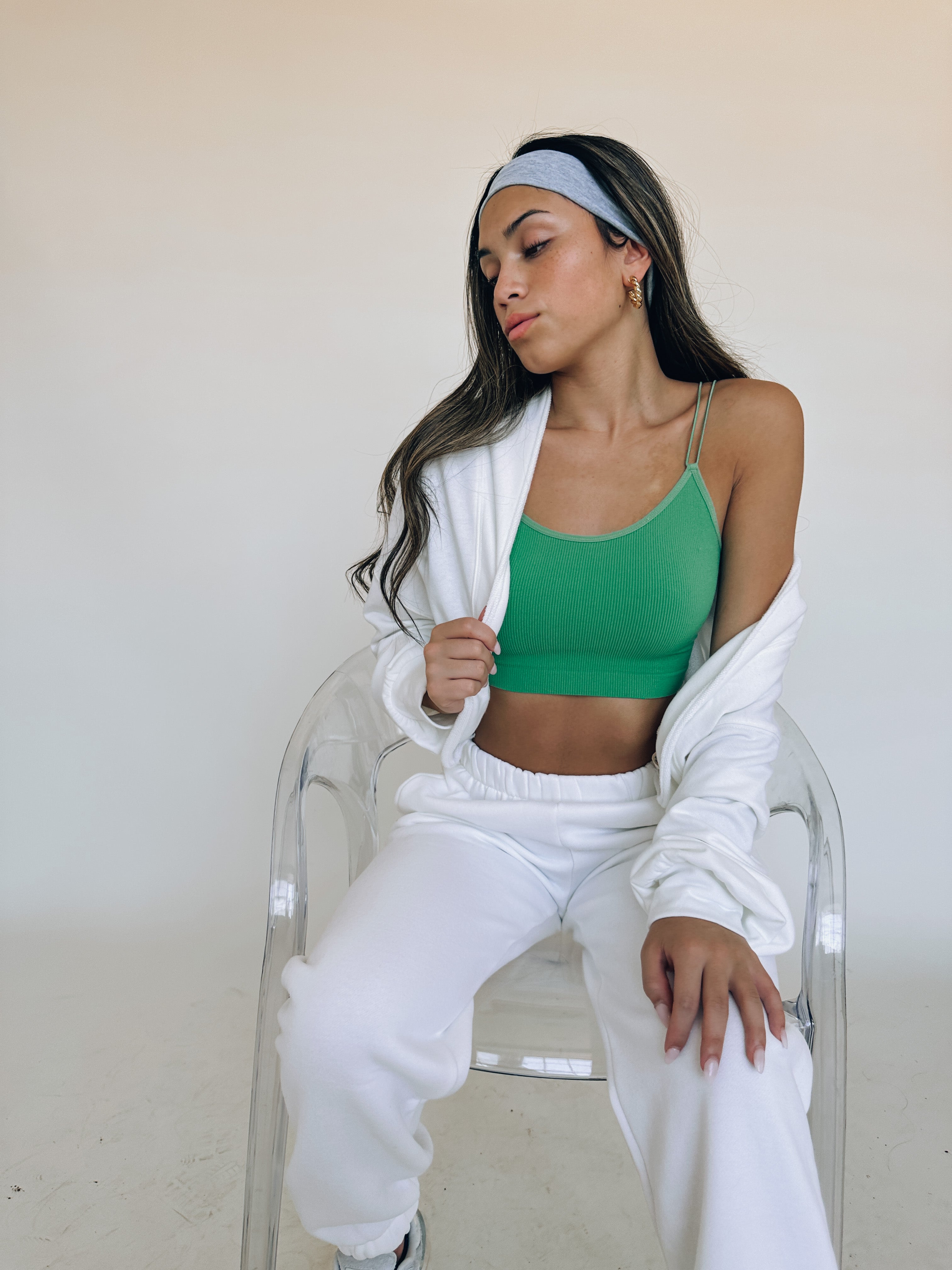 Green Double Strap Seamless Tank