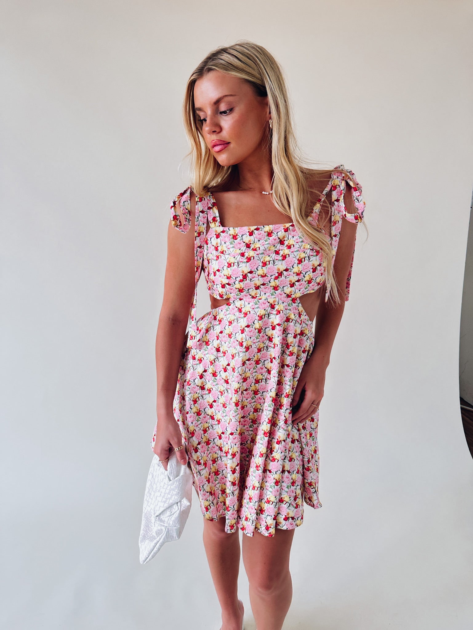 Olivia Floral Cut Out Mini Dress