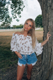 Celeste Floral Off The Shoulder Top