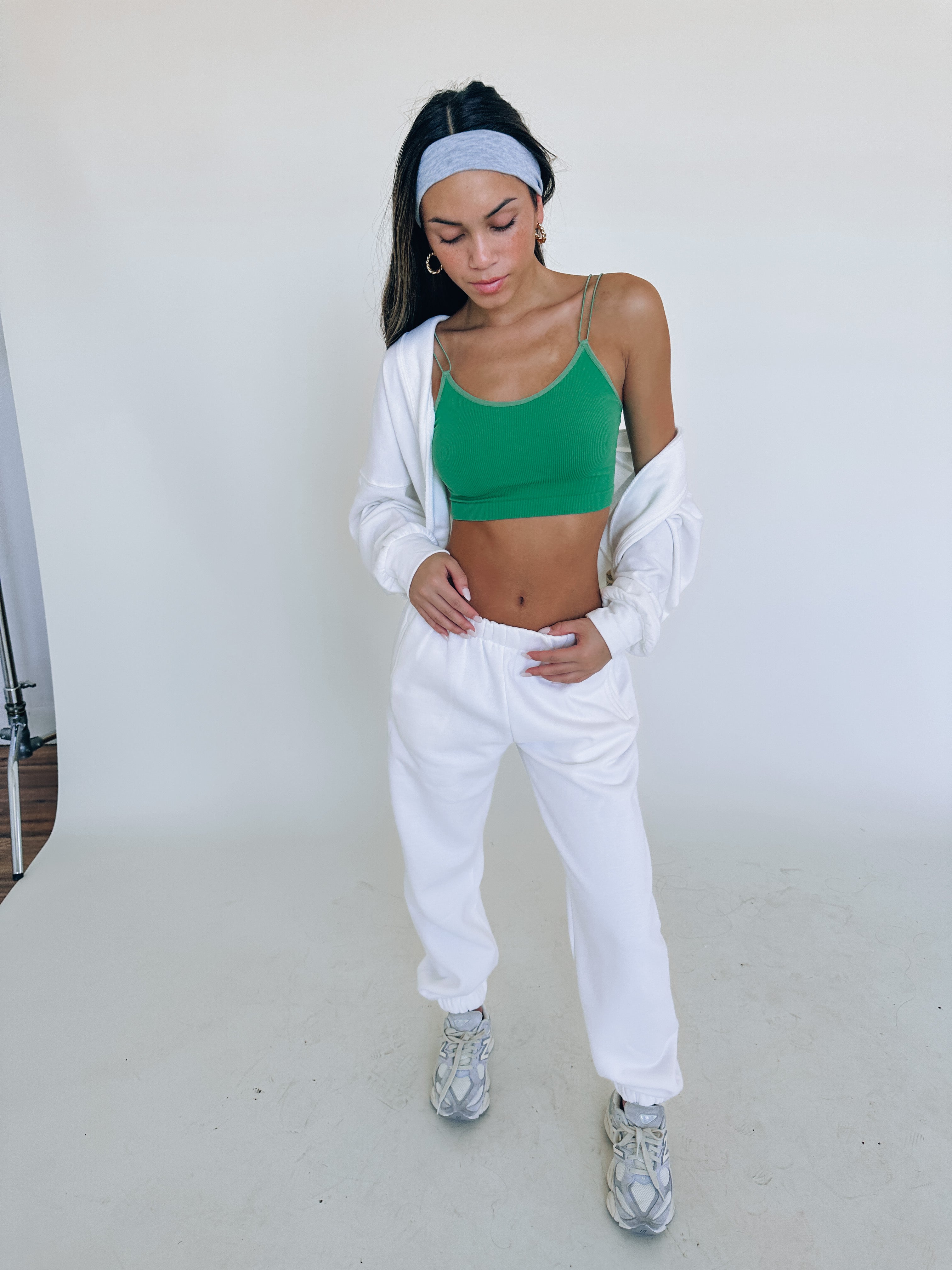 Green Double Strap Seamless Tank