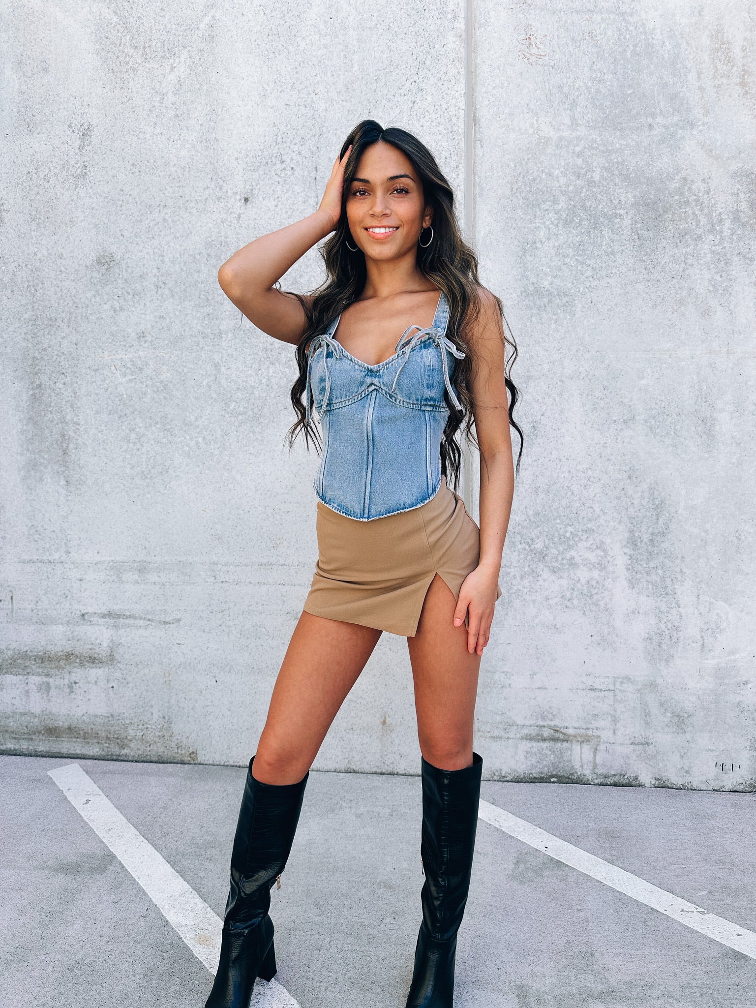 Parker Tan Mini Skirt