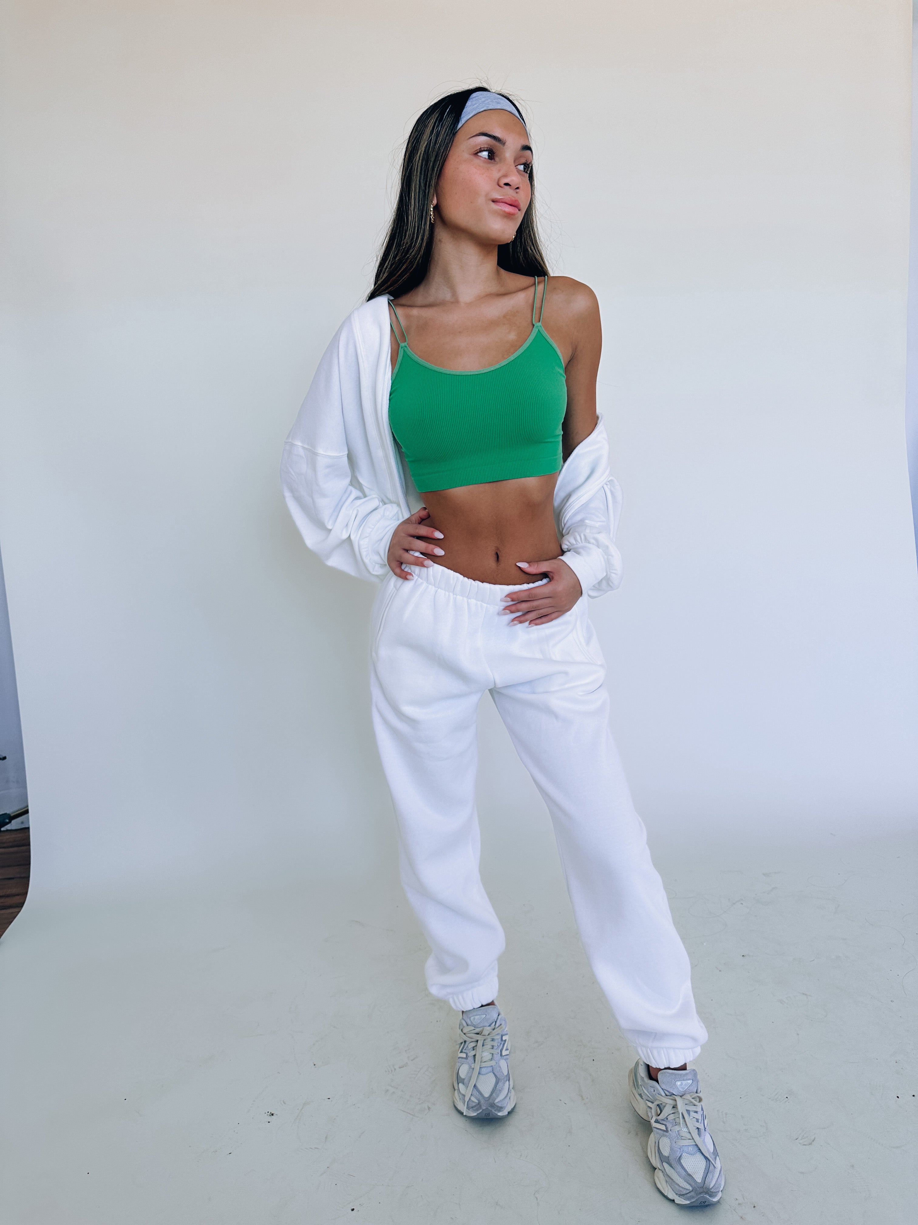 Green Double Strap Seamless Tank