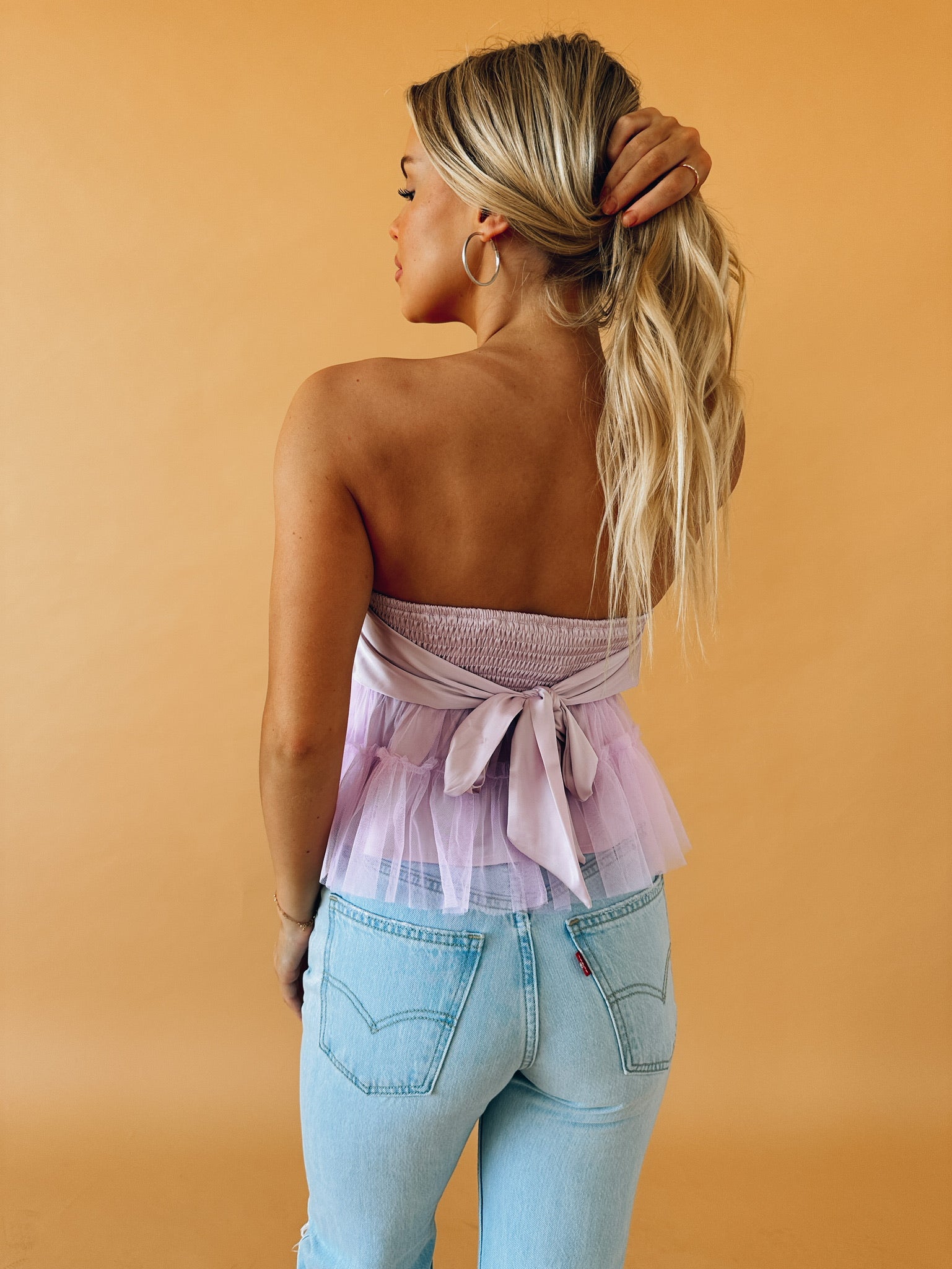 Payton Organza Peplum Top