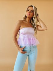 Payton Organza Peplum Top