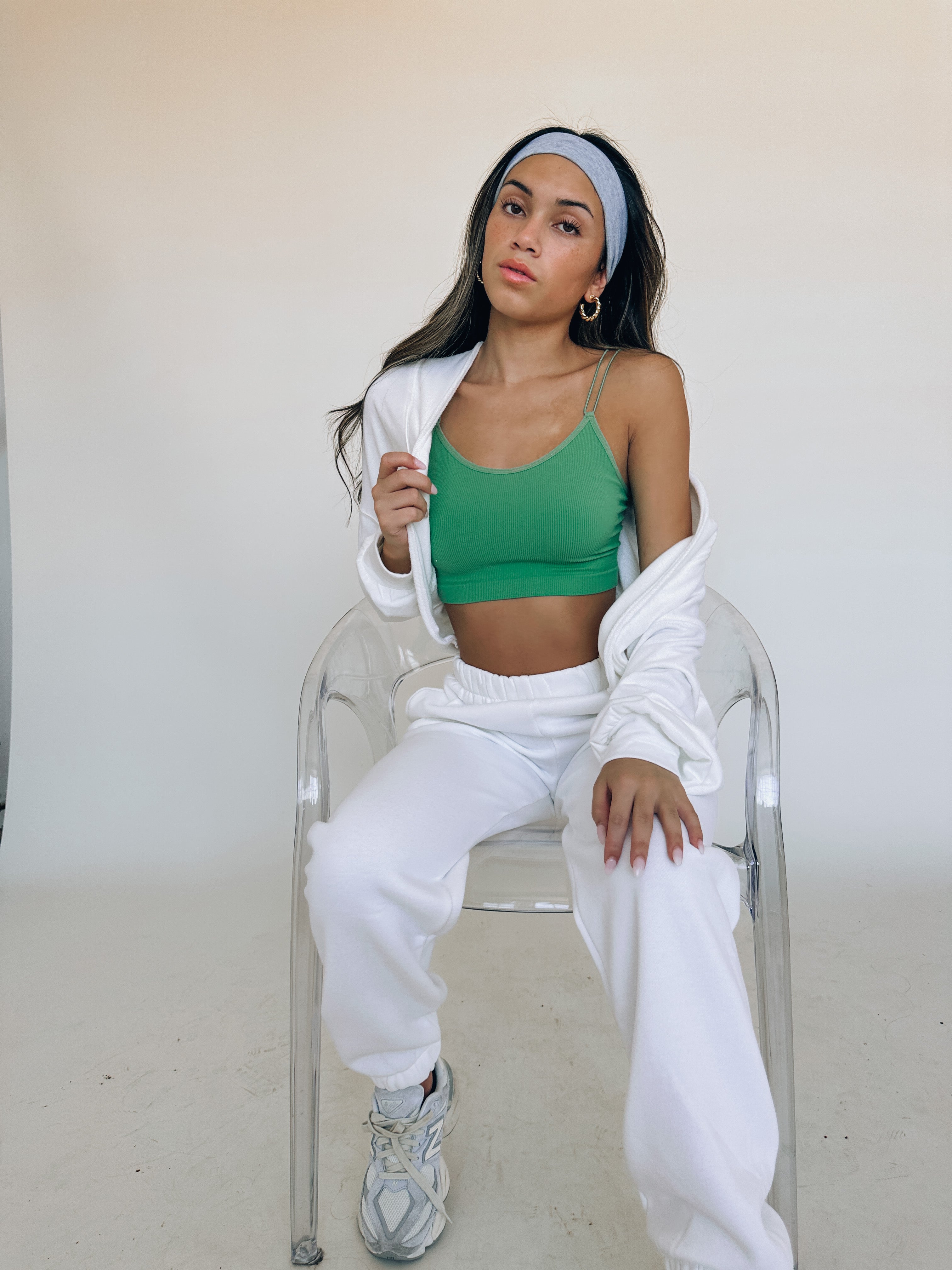 Green Double Strap Seamless Tank