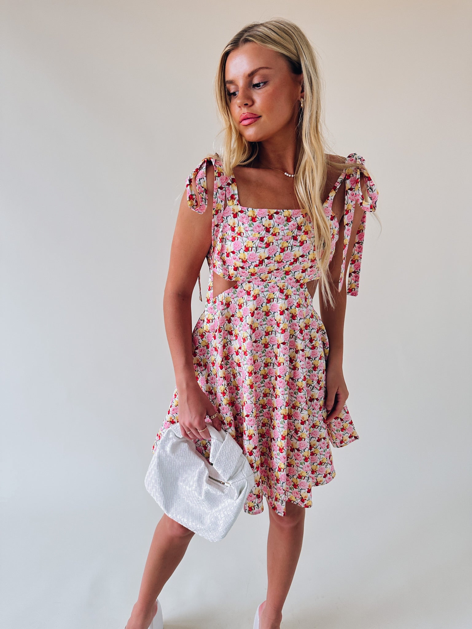 Olivia Floral Cut Out Mini Dress