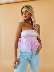 Payton Organza Peplum Top