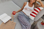 Collins Striped Navy Slip-On Pants