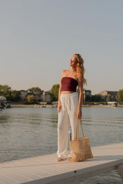 Lana White Linen Pants