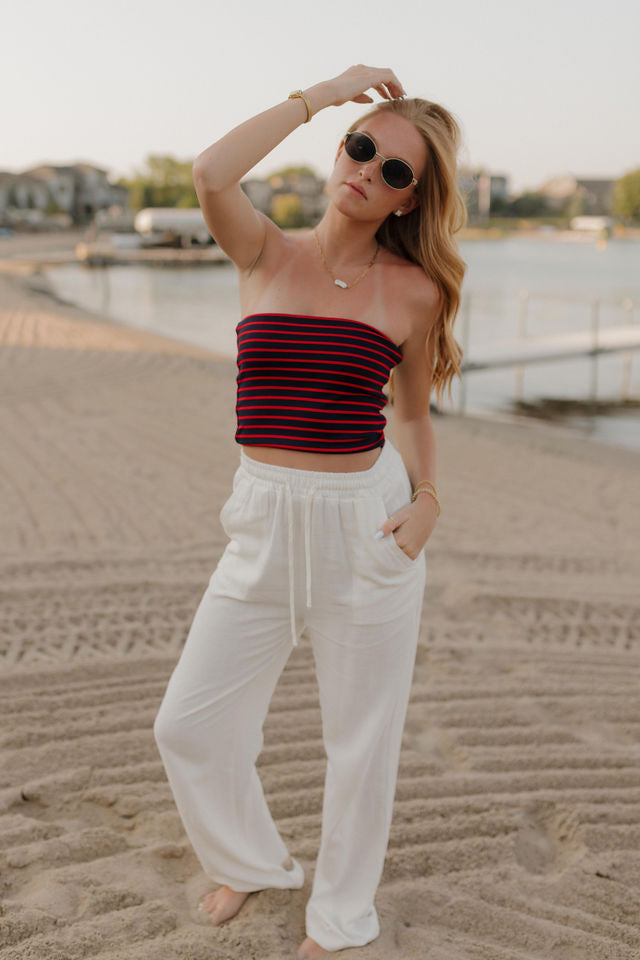 Lana White Linen Pants