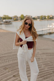 Lana White Linen Pants