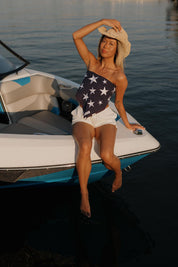 Patriot Bandana Top In Blue