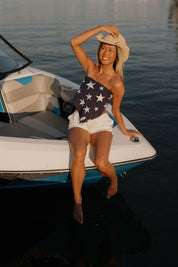 Patriot Bandana Top In Blue