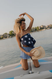 Patriot Bandana Top In Blue