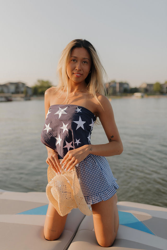 Patriot Bandana Top In Blue