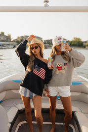 Grey America Teddy Bear Sweater