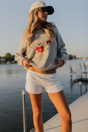 Grey America Teddy Bear Sweater
