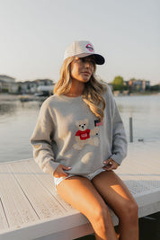 Grey America Teddy Bear Sweater
