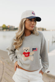 Grey America Teddy Bear Sweater