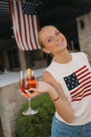 Palmer American Flag Knit Top