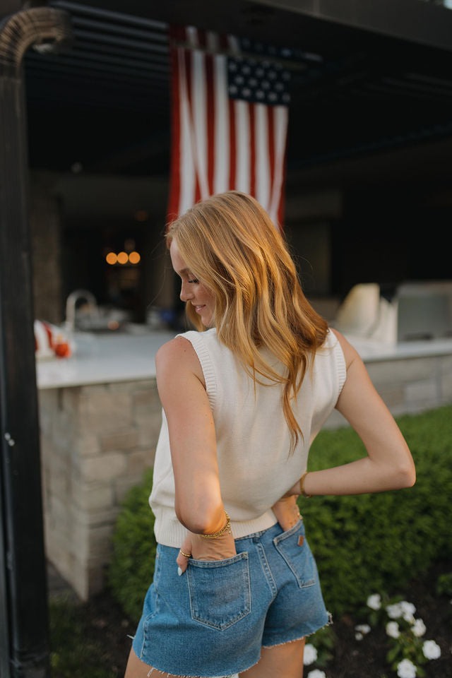 Palmer American Flag Knit Top