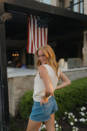 Palmer American Flag Knit Top