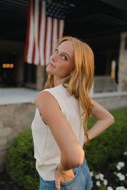 Palmer American Flag Knit Top