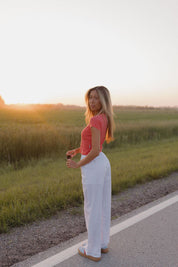 Off Road 4x4 Racing Baby Tee In Vintage Red