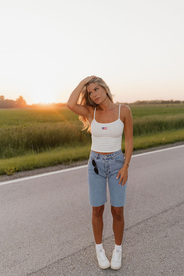 Haven Ribbed American Flag Tank
