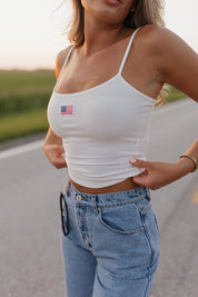 Haven Ribbed American Flag Tank